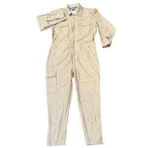 Propper Coveralls Mens Large Regular Tan Flame Resistant FR Workwear ARC 2 NFPA